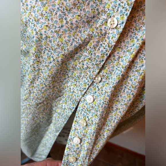 Duluth Trading Co Women's Light Blue-green Button-Down Tunic with No Gap Buttons - Picture 3 of 16